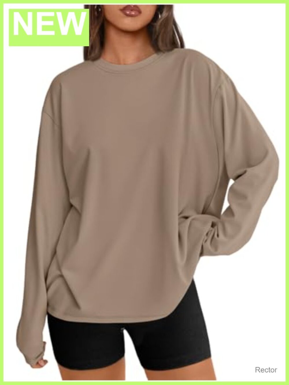Oversized Long Sleeve Crew Neck T-Shirt Casual Fall Top